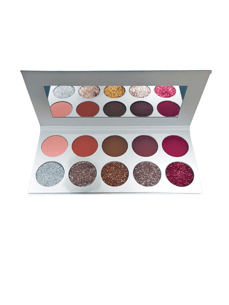 Addiction Eyeshadow Palette 5 Matte Shades & 5 Sparkly Glitters-Immensus Cosmetics